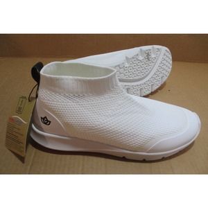 Women's White Slip-On Knit Athletic Sneakers